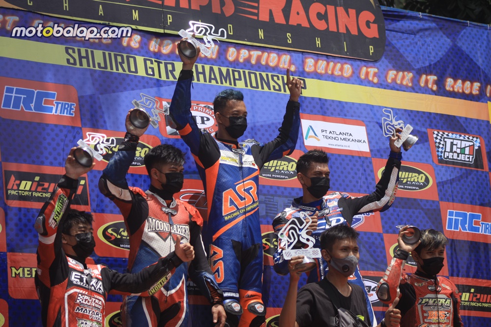 Podium GTR CHAMPIONSHIP rd II 2021 Tanpa Setting dan Latihan, Rider Kota Lampung Rajai Matic 150cc Open (foto: Chandra Setiawan / Motobalap.com)