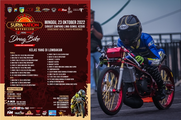 Suryanation Motorland Racing Work Dragbike Kediri Open Championship 2022 Bakal Mulai Lebih Awal