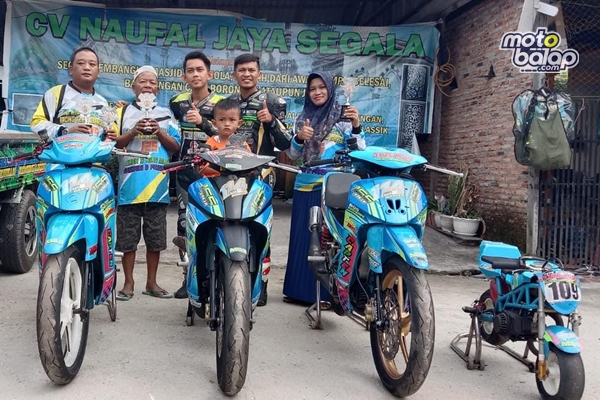 CAPTEN 09 Feat CV Naufal Jaya Segala Hadir Sebagai Tamu Namun Sukses Tebar Ancaman di Gelaran Bupati Kotim Open Road Race Motorprix 2023