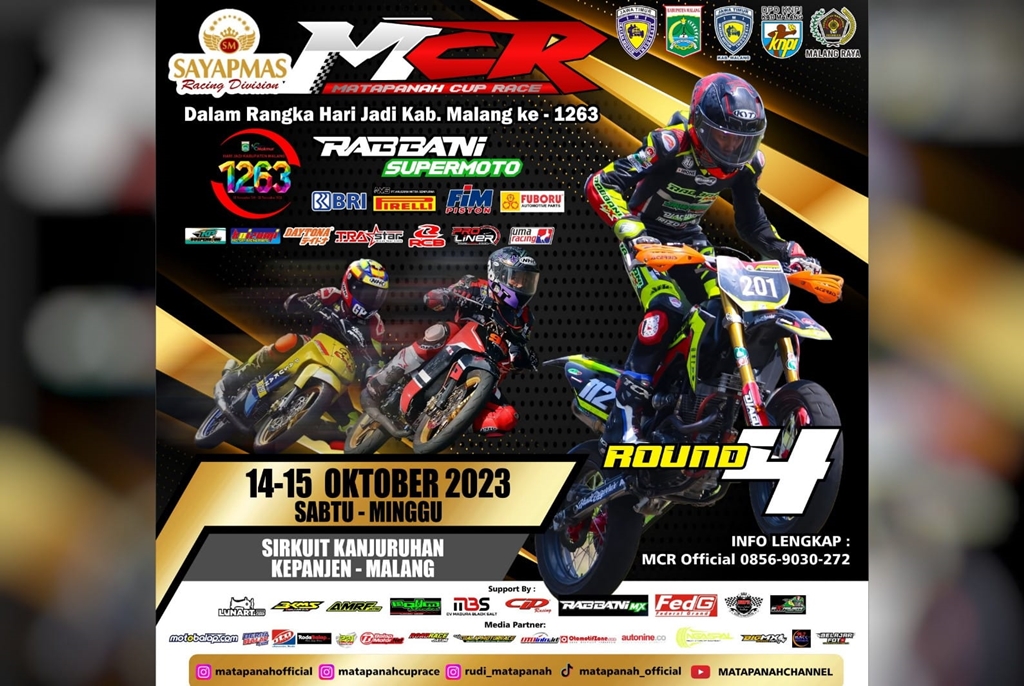 Fix MCR Putaran 4, Bakal Terselenggara 14-15 Oktober Di Sirkuit NP Kanjuruhan Malang.