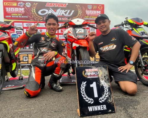Akbar Abud EFJE Racing Asapi Rivalnya di Bebek 2Tak 116 STD Open Daytona Oniku UDRM Cup Race Subang