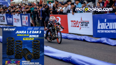 Manjakan Para Juara Koizumi Factory Racing Part Beri Tambahan Bonus Produk Untuk Juara 1-3 Semua Kelas Matapanah Rookie Drag Bike Kediri!