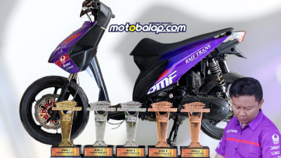 Sikat Habis Podium 1 Sampai 5 Sunmori 4 T Matic 155 CC Ternyata RMF Trans Racing Rakeri 99 Hanya Pakai Honda Beat Spek Road Race 130 CC!