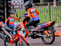 AGE Pro X OBD Sukses Sapu Bersih Podium Sunmori FIZR 125cc SDW Dragbike Pemula : Joki Debutan Orka Petir Turut Beri Kejutan