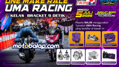 Hadiah Menggiurkan! One Make Race UMA Racing Bracket 9 Detik Siap Kembali Ramaikan Matapanah Rookie Drag Bike 2026 Tulungagung