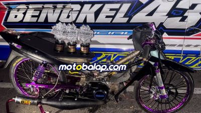 Lima Event Tak Tergoyahkan! Ag Style FR 87 Racikan Gufron EF Kembali Rajai Podium Sabana Rookie Drag Bike Kediri