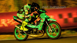 Jaga Tradisi Podium Alfi Husni Jadi yang Paling Dominan untuk Urusan 2 Tak Underbone Super Prix Surabaya