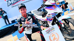 Performa Impresif! Anindya Baskoro Finis Kedua di Race 2 Rookie Motoprix Seri 4 Semarang
