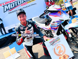 Performa Impresif! Anindya Baskoro Finis Kedua di Race 2 Rookie Motoprix Seri 4 Semarang