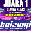 Kabar Hangat! Koizumi Factory Racing Part Siap Manjakan Para Juara di Matapanah Mataram Rookie Drag Bike Dengan Bonus Produk Terbaik
