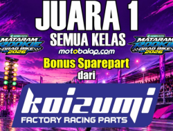 Kabar Hangat! Koizumi Factory Racing Part Siap Manjakan Para Juara di Matapanah Mataram Rookie Drag Bike Dengan Bonus Produk Terbaik